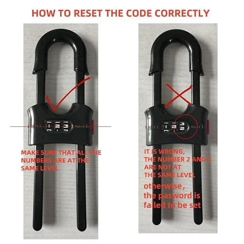 FIGEPO 6 Pack Child Proof U-Shaped Code Sliding Cabinet Door Locks Adjustable Baby Safety Plastic Cupboard Cabinet Latches Set for Knob Handle Drawers Closet Black thumbnail 7