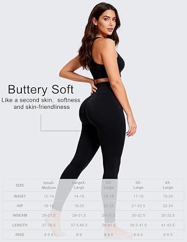 Bluemaple High Waisted Leggings for Women - Tummy Control Pants Non See Through Workout Soft Yoga Pants for Running Plus Size thumbnail 4