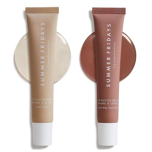 Summer Fridays Tinted Lip Butter Balm Gift Set - Conditioning Vegan Lip Balm for Instant Moisture, Shine & Hydration - Softening & Soothing Skincare - Vanilla & Vanilla Beige (2 Count) - Image 1