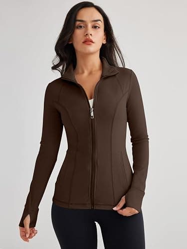 Trendy Queen Womens Lightweight Zip Up Jackets 2025 Athletic Hoodies Fall Gym Shirts Running Workout Clothes with Pocket thumbnail 2