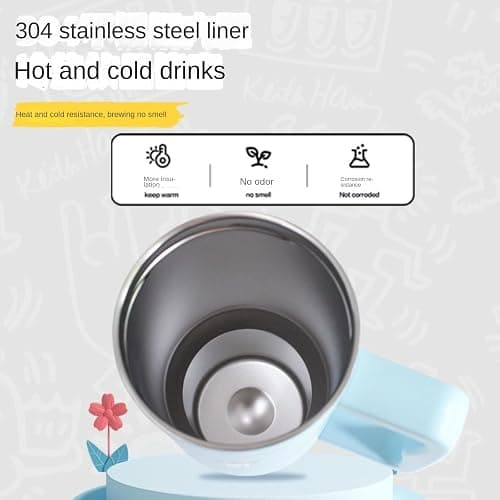 newdou A gift for ladies and girls. A stainless steel tumbler with a handle, a travel coffee cup, suitable as a birthday or Christmas gift. Capacity: 40 ounces. thumbnail 4