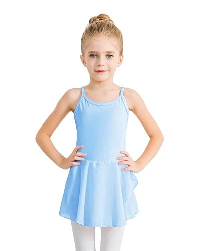 Stelle Toddler Ballet Leotards for Girls,Dance Leotard for Girls,Camisole Toddler Ballet Outfit for Studio Outdoor Daily Wear - 6-7 Years - Style 1-blue - Image 1