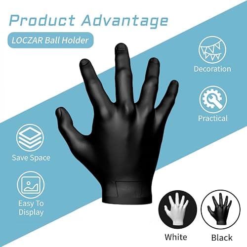 LOCZAR Basketball Holder, Hand Sculpture Ball Holder Wall Mount Art Decor Stand Basketball Storage Rack Organizer Display Case Man Cave for Football Soccer Gifts for Him Men Boys Gamers thumbnail 4