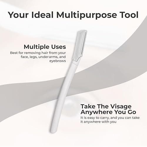 Visage Precision Facial Razors, Touch-up Dermaplaning Tool, Eyebrow Razor, Facial Hair/Peach Fuzz Removal, Face Shavers for Women and Men - 3 count thumbnail 6