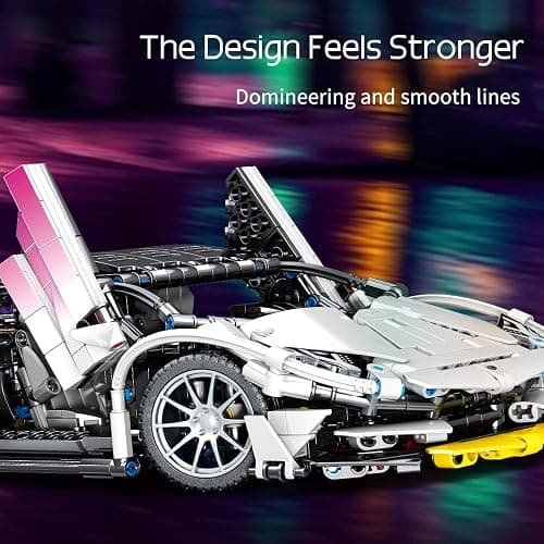 Mesiondy Sports Car Building Blocks Toys Boys or Adults Kits，1:14 MOC Building Set Raceing Car Model,Cars for Boys Age 12-16 8-14，1337 Pieces thumbnail 4