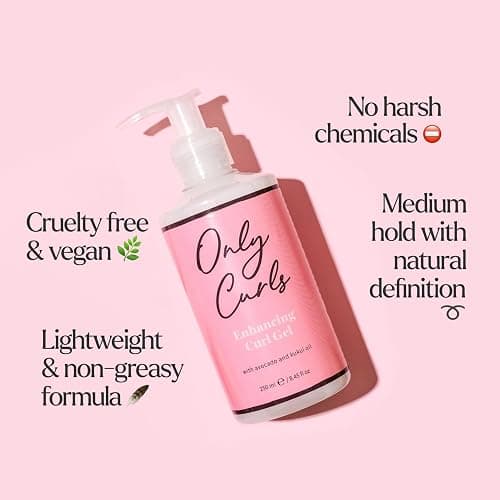 Only Curls Enhancing Curl Gel Duo, Curly Hair Product, Curl Enhancer & Frizz-Control, Lightweight Styling Gel, Medium Hold, Soft, Defined, Frizz-Free Curls, Cast-Free, For All Curly Hair, 250ml x2 thumbnail 3