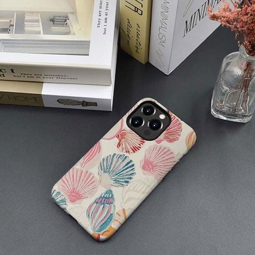 Generic Case Compatible with for iPhone 14 Pro,Pink Sea Shell Art Phone Case for iPhone 14 Pro,Protective Phone Case Hybrid 2-Layer Hard Shell for Girl Boy Women Men thumbnail 5