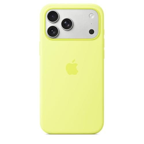 Apple iPhone 17 Pro Max Silicone Case with MagSafe and Camera Control: Lightweight Phone Case, Wireless Charging Compatible, Smooth Matte Finish; Neon Yellow thumbnail 3