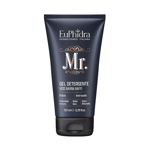Euphidra - Mr. Detergente Viso Barba Baffi, Formula Delicata per Detersione Quotidiana, Texture Leggera e Confortevole, Idratante e Nutriente, Ingredienti Naturali, 150 ml - Image 1