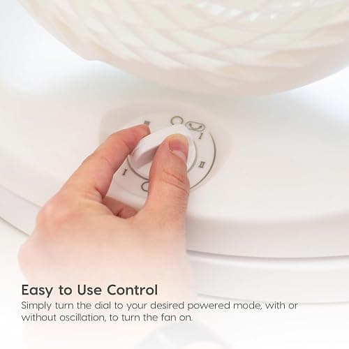 IRIS USA WOOZOO Desk Fan, Oscillating Air Circulator, 3 Speeds, 36ft Max Air Distance, 244ft² Coverage, 112° Adjustable Vertical Tilt, 29db Quiet Motor, Small Fan for Bedroom, Office, Dorm, White thumbnail 8
