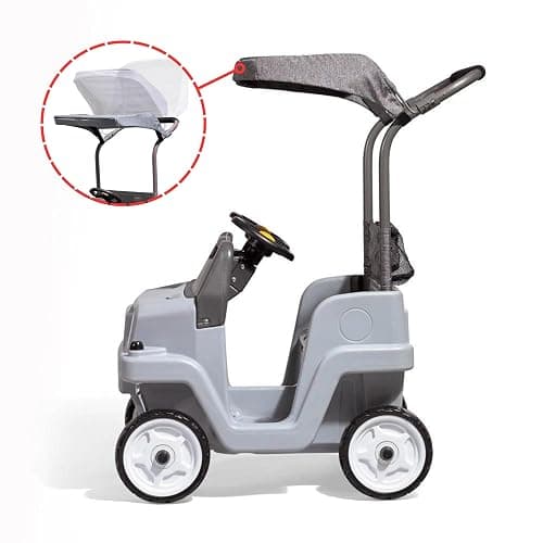 Step2 Side-by-Side Push Around SUV, Kids Push Car, 2 Seats, Stroller Substitute, Includes Seat Belts & Horns, Made of Durable Plastic, Max Weight 100 lbs., for Toddlers 1.5-5 Years Old, Gray thumbnail 6