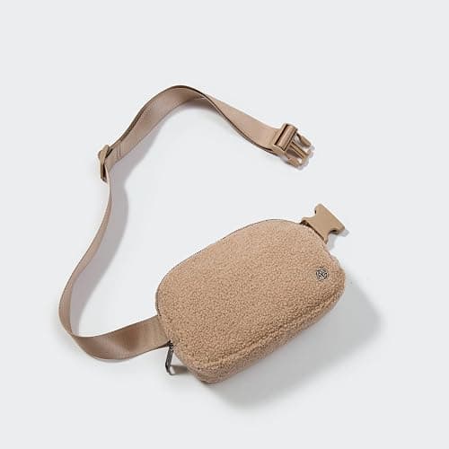 Pander Fanny pack Everywhere Fleece Belt Bag for Women and Men with Adjustable strap Belt, 1L. (Tan) thumbnail 2