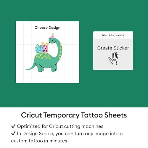 Cricut® Printable Temporary Tattoo Paper for Inkjet Printers - 8.5 in x 11 in (8 ct) thumbnail 7
