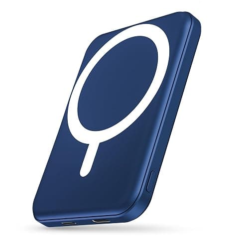 Podoru for Magsafe Powerbank 5000mAh,Powerbank iPhone mag-Safe mit Typ-C Kabel,Magnetische powerbank PD 20W Schnellladen,Magnet powerbank für iPhone 16/15/14/13/12 Pro Max/Pro/Plus/Mini-Himmelblau - Image 1
