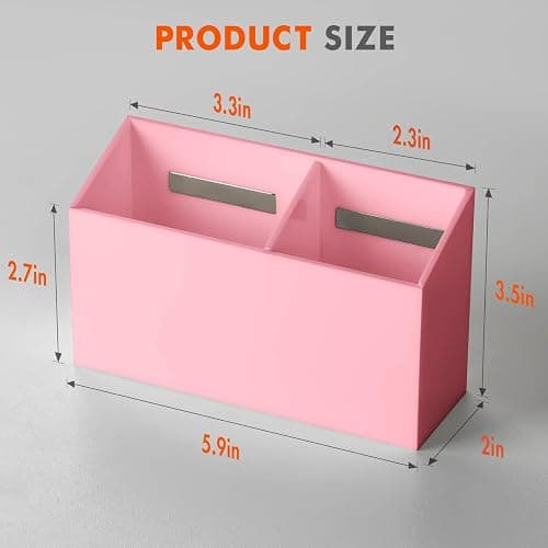 BEYGORM Magnetic Dry Erase Marker Holder for Whiteboard,Non-slip Acrylic Magnet Pen Holder for Fridge Refrigerator,Locker Organizer for Work,Locker Accessories,Pencil Cup for Desk(Pink) thumbnail 2