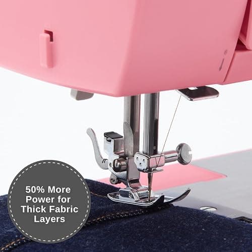 SINGER 4411 Heavy Duty Pink Sewing Machine with Accessories | High Speed, 69 Stitch applications, Strong Motor, Metal Frame, LED Light & 4-Step Buttonhole thumbnail 7