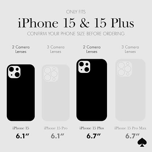 kate spade new york iPhone 15 / iPhone 15 Plus Camera Lens Protector with Aluminum Ring - Crystal thumbnail 2