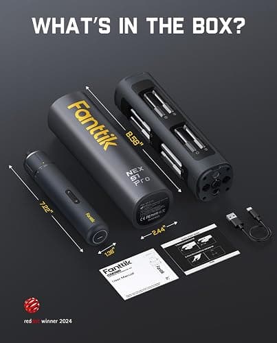 Fanttik S1 Pro Electric Screwdriver, Power Screwdriver with16 S2 Steel Bits, 3 Torque Settings, Max 6 N.m, 2000mAh Battery, LED Light & 1/4''Hex, Ideal Tool for Furniture & Gaming PC thumbnail 9
