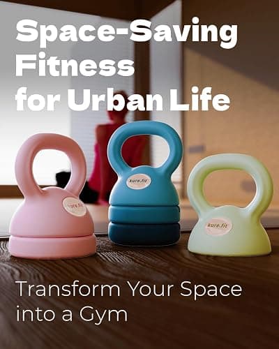 kure.fit Adjustable Kettlebell | 5 lb - 12 lb | Kettlebell Weights Set for Home Gym | Full-Body Workouts, Strength Training, Weight Loss | Fabric Booty Band | Beginners & Women thumbnail 4
