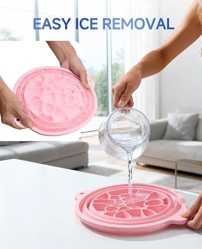 Dtuoen Foldable Silicone Face Ice Bath Bowl, Built-in Ice Tray for Cold Therapy Facial Basin, Skin Tightening & Puffiness Reduction, Ideal for Home, Spa & Travel Use thumbnail 8