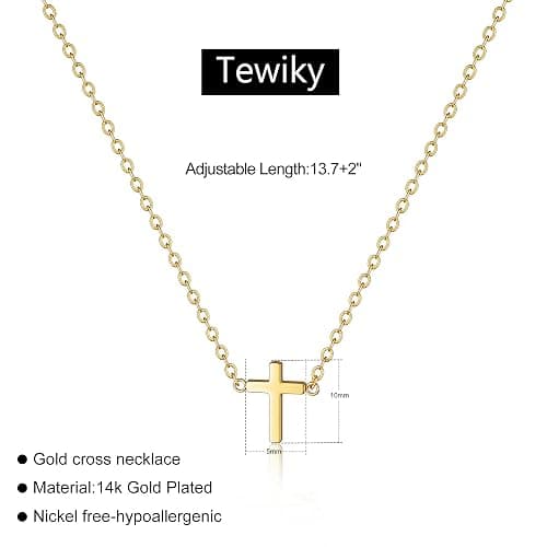 Gold Cross Necklace thumbnail 2