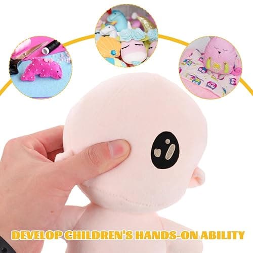 DOITOOL 7.87In Plush Blank Doll Body for DIY Crafting Adorable Stuffed Toy for Girls Portable Soft Doll Model for Creative Play and Early Childhood Education thumbnail 8