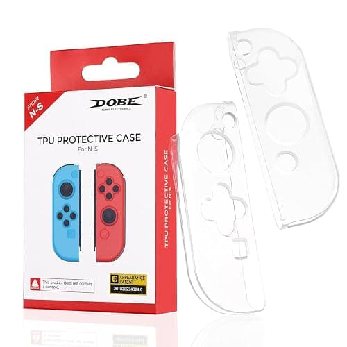 Soft TPU Case Cover for Nintendo Switch Joy-Con, Clear Protective Case Compatible with NS Joy Cons Handheld Controller - Image 1