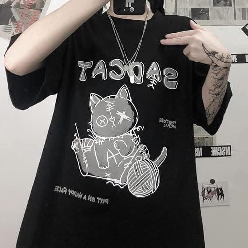 Harajuku Style Woman T-Shirt ins Style Cute Cartoon top Loose Short-Sleeved T-Shirt Kawaii Clothes thumbnail 4