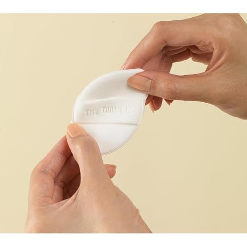 THE TOOL LAB Long-lasting Tension Puff (Glow type, Round) - Korean Olive Young Makeup Puff Sponge for Liquid Foundation Cushion Shading Blusher, 100% Pure Rubycell for Moisterizing Fitting - 2.1 inch thumbnail 3