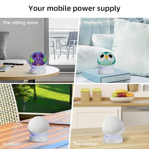 Liboer Battery Base for Echo dot 5th Generation Portable Echo Dot 4th Generation and Homepod Mini Battery Stand Accessories， not Including The Speaker(White) - White thumbnail 5