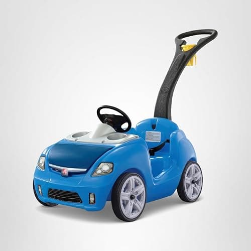 Step2 Whisper Ride II Buggy Kids Push Car, Ride On Toy, Stroller Substitute, Includes Seat Belt & Horn, Made of Durable Plastic, Max Weight 50 lbs., For Toddlers 1.5-4 Years Old, Blue thumbnail 8
