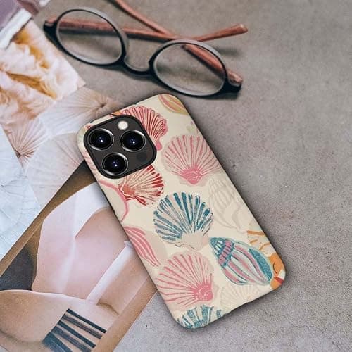 Generic Case Compatible with for iPhone 14 Pro,Pink Sea Shell Art Phone Case for iPhone 14 Pro,Protective Phone Case Hybrid 2-Layer Hard Shell for Girl Boy Women Men thumbnail 4
