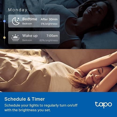 Tapo L530B Smart Bulb, B22 Multicolor Alex Light Bulb, 8.7W (60W), Dimmable, Schedule & Timer, Away Mode, Energy Saving, Voice Control Alexa & Google, App Remote Control thumbnail 5