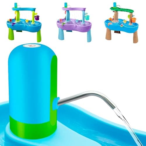 Intoypad Ultimate Water Table Pump: 3 Hours of Non-Stop Fun Rechargeable Battery Powered Water Pump for Toddlers Water Play Sand Table Toys Accessories Summer Outdoor Game Toys for Kids Blue - Image 1