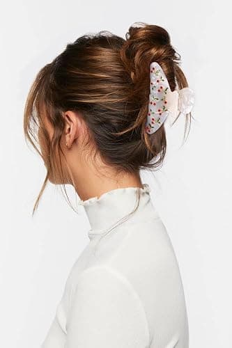 LILIE&WHITE Acrylic Hair Clips Claws For Women With The Rhinestone Pattern In Red Cherry Shape Hair Clip For Thick Hair Hair clips for styling sectioning 1PC thumbnail 3