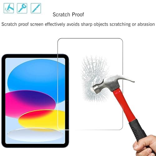 Ailun Screen Protector for iPad 11th A16 2025 [11 Inch] / 10th Generation 2022 [10.9 Inch], Tempered Glass [Face ID & Apple Pencil Compatible] Ultra Sensitive Case Friendly [2 Pack] thumbnail 4