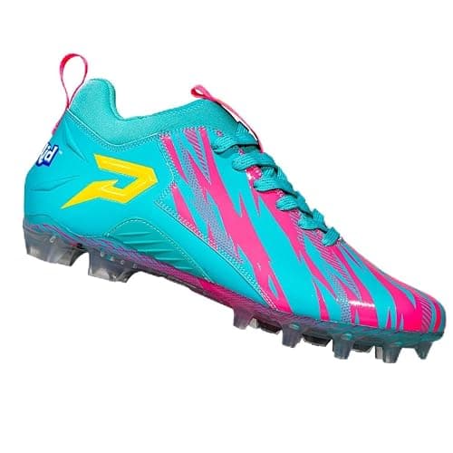 Phenom Elite Kool-Aid Sharkleberry Fin Football Cleats – Quantum Speed Lightweight, Traction, and Style for Football, Lacrosse, and Rugby - 10 - Pink - Image 1