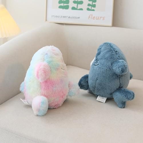 Shark Cat Plush Toy, Cute Fried Shrimp Shark Stuffed Animals Doll, Kawaii Shark Cat Plush Pillow Toy Birthday for Kids Boys Girls (8inch, Blue-2) thumbnail 2