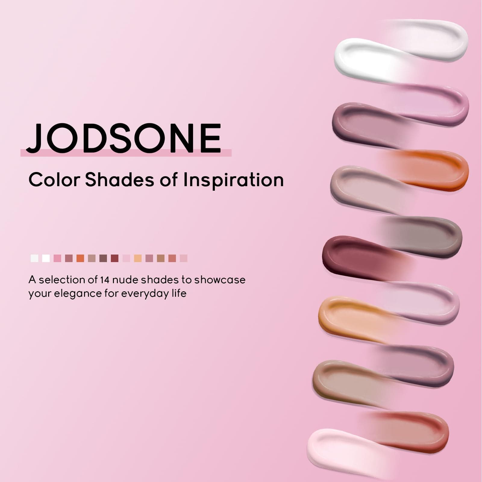 JODSONE 14 Pcs Poly Gel Nail Kit With U V Light Starter Kit Nude Clear Pink Brown Poly Extension Gel Nail Kit With Base Top Coat Nail Art Tools All In One Kit Starter Kit thumbnail 3