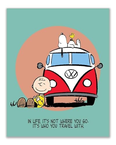 BigWig Prints Snoopy Poster - Charlie Brown Poster, Snoopy Wall Art, Charlie Brown Quotes, Peanuts Woodstock Lucy Sally Linus Wall Art Decor, Home Decor Quotes - Unframed Set of 4 (8x10) thumbnail 3