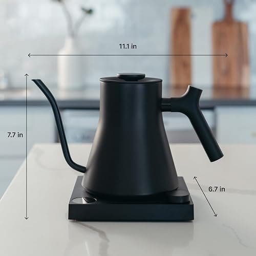 Fellow Stagg EKG Pro Electric Gooseneck Kettle - Pour-Over Coffee, Tea, Quick Heating, Precise Temperature Control, Scheduling, Built-in Brew Timer - Matte Black, 0.9 L, UK thumbnail 3