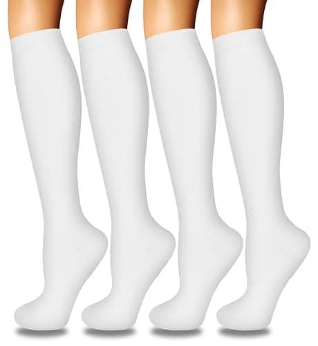 Iseasoo 4 Pairs Compression Socks for Women Circulation-Best Support for Nurses,Running,Athletic,Travel - Image 1
