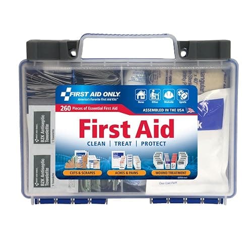 First Aid Only 91248 OSHA-Compliant First Aid Kit, All-Purpose 50-Person Emergency First Aid Kit for Business, Worksite, Home, and Car, 260 Pieces - Image 1