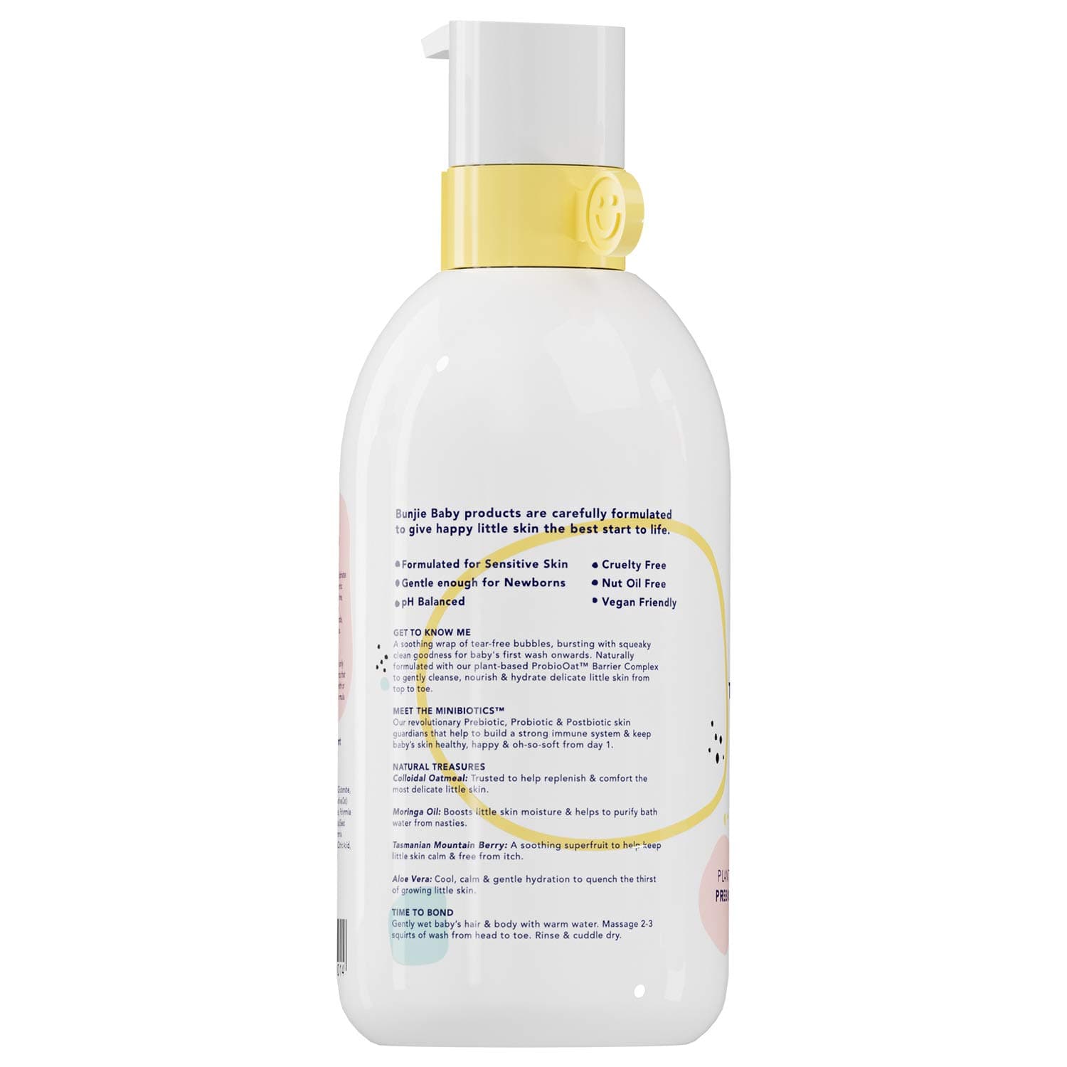 Bunjie - Born to Be Mild Top to Toe Wash - Prebiotic and Probiotic Baby Skincare 300ml thumbnail 3