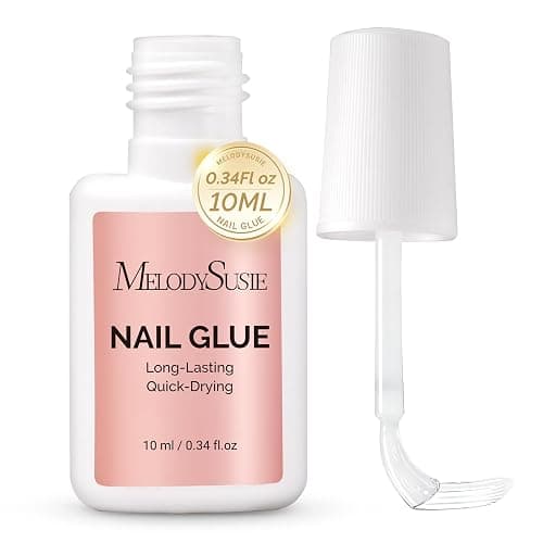 MelodySusie Nail Glue for Press on Nails Acrylic Nail Tips Quick-Drying Super Strong Long Lasting Adhesive for Fake Nails No UV Lamp Needed with Easy Application 10ml - Image 1