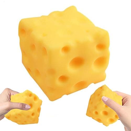 Käse Spielzeug Stressball, Käse Quetsch Spielzeug, Realistische Käseform Stressspielzeug, Sensorisches Quetschspielzeug In Käseform, Weiches, Neuartiges Kneifspielzeug, Für Kinder, Erwachsene - Image 1