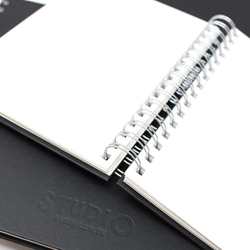 Artway Studio A3 Spiral Bound Sketchbook - Landscape - 48 Pages (96 Sides) of 170gsm Cartridge Paper - Black Hardcover Drawing Pad for Sketching, Drawing & Illustration thumbnail 5