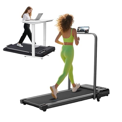 Walking Pad with Incline and Handle Bar, 3.0HP Portable Electric Compact Walking Pads Treadmills with Handles for Home Small Spaces, Small Treadmill with Incline, 320 lbs Capacity, 0.6-6.2MPH - Image 1