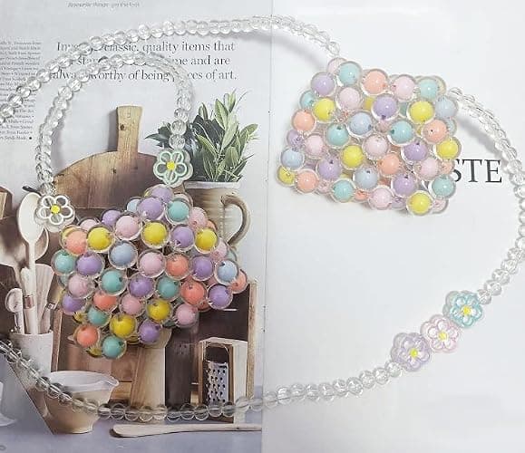 LadayPoa 300pcs 8mm Acrylic Colorful Round Beads for Jewelry Making,Transparent Candy Cute Bubble Beads Kawaii Circle Bead for Bracelet Craft Ornament Gifts thumbnail 2