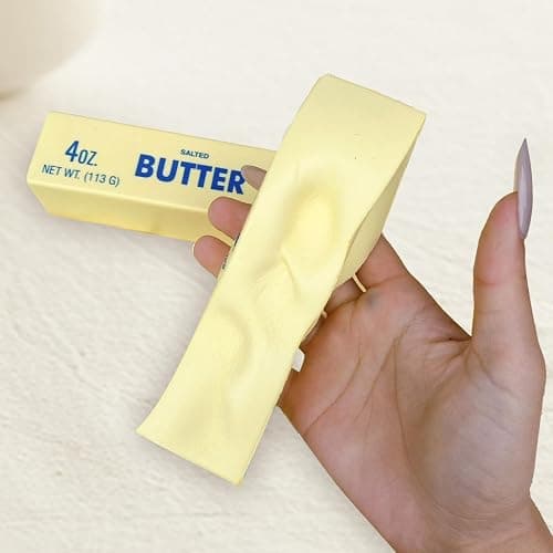 1Pc/2Pcs Butter Stick Slow Rising Squeeze Toy Salted Butter Bar Slow Rising Figure Stress Relief Fidget Toy for Anxiety Relief Hand Relax (1) thumbnail 7
